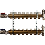 Коллектор Stout распределительный из латуни без расходомеров 1/3/4x8