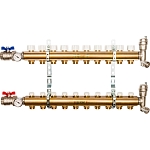 Коллектор Stout распределительный из латуни без расходомеров 1/3/4x10