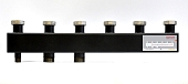 Стальной распределительный коллектор ROMMER на 3 выхода с накидными гайками